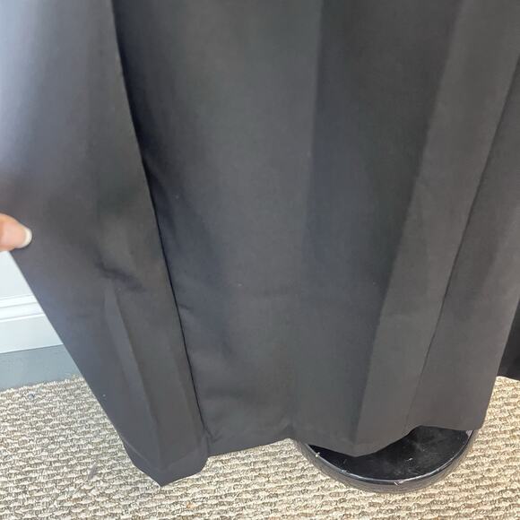 Black Pleated A-Line Maxi Skirt Size 12 Long Modest Formal Evening Wear - Picture 6 of 11